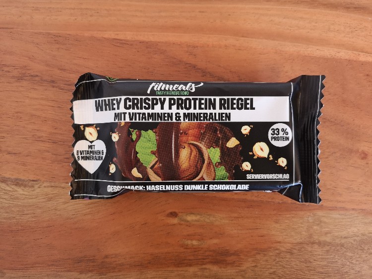 Whey Crispy Protein Riegel, Haselnuss + dunkle Schokolade von Le | Hochgeladen von: Leohna