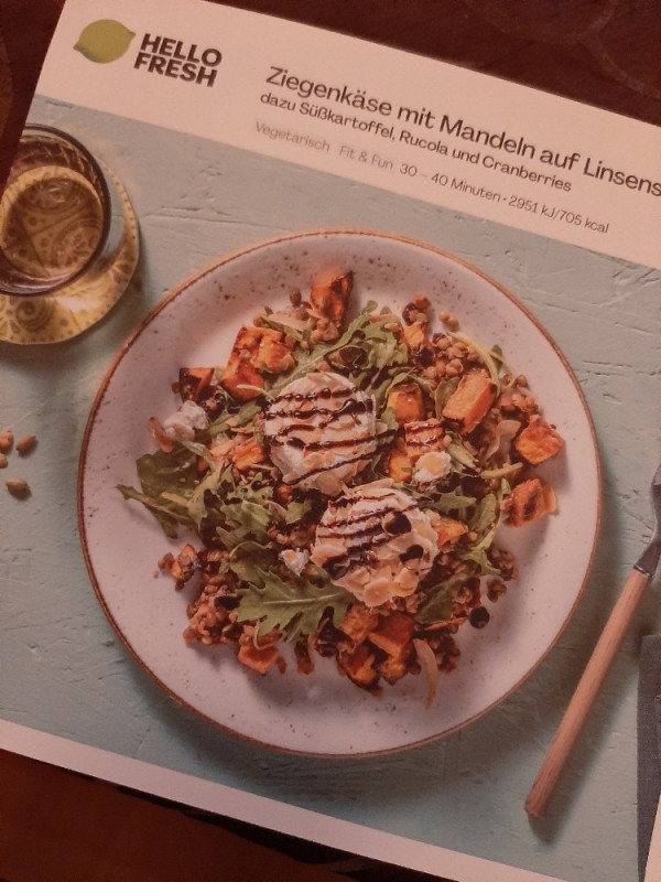 Ziegenkäse mit Mandeln auf Linsensalat von Fischtowny | Hochgeladen von: Fischtowny