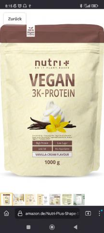 Nutri vegan 3k Protein vanilla-cream flavour, pulver von Jessica | Hochgeladen von: Jessica26021991