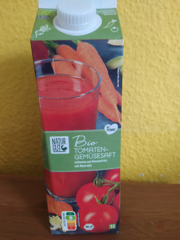 Bio Tomaten-Gemüsesaft, teilw. aus Konzentrat m. Meersalz von Somine | Hochgeladen von: Somine