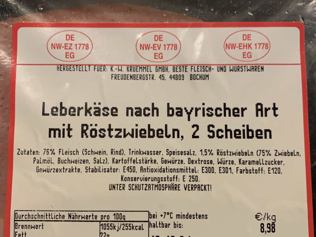 Leberkäse nach bayrischer Art mit Röstzwiebeln, 2 Scheiben von M | Hochgeladen von: MagicalGirl Leberkäse nach bayrischer Art mit Röstzwiebeln, 2 Scheiben von M | Hochgeladen von: MagicalGirl