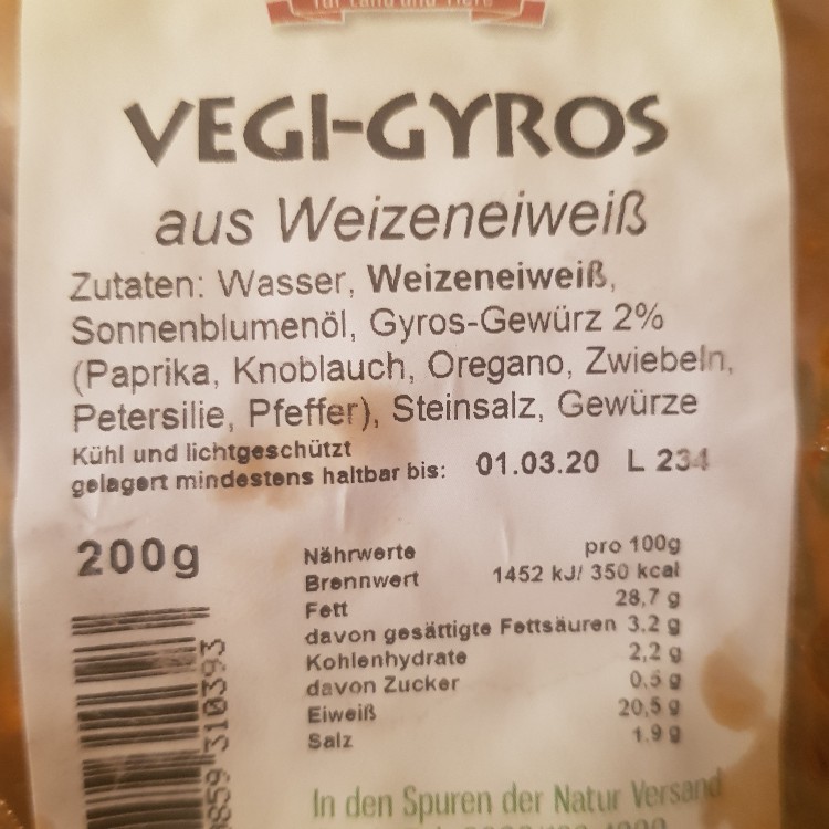 Vegi Gyros , aus Weizeneiweiß von Daniel Prinz | Hochgeladen von: Daniel Prinz