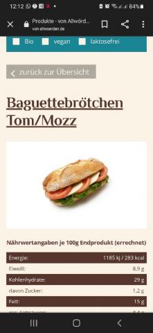 Baguettebrötchen Tom/Mozz von Virginia | Hochgeladen von: Virginia