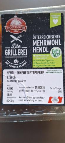 Hendl - Innenfiletspiesse, Mediterran gewürzt von Krauskowski | Hochgeladen von: Krauskowski