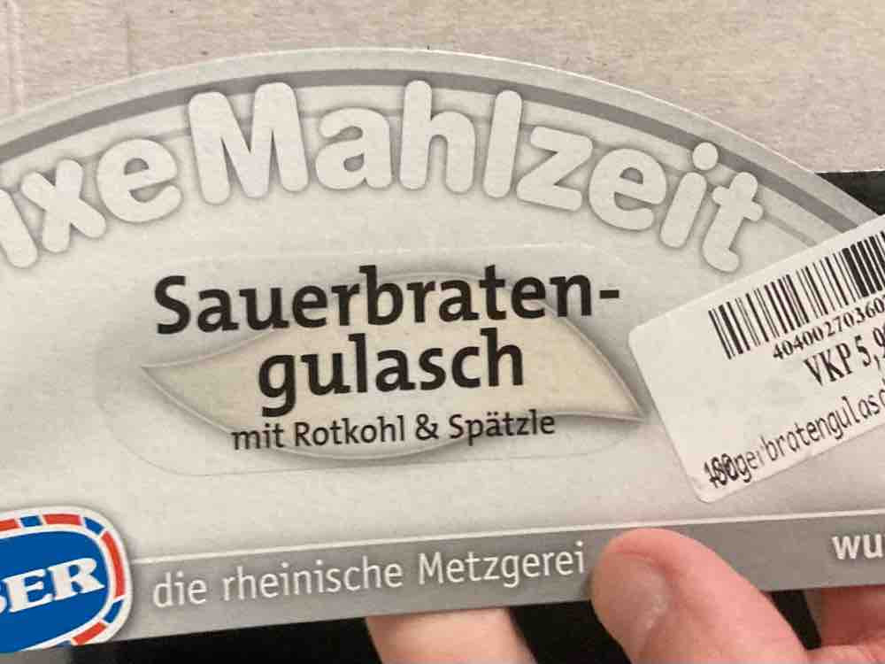 fixeMahlzeit Sauerbraten-Gulasch, mit Rotkohl und Spätzle von dk | Hochgeladen von: dk107