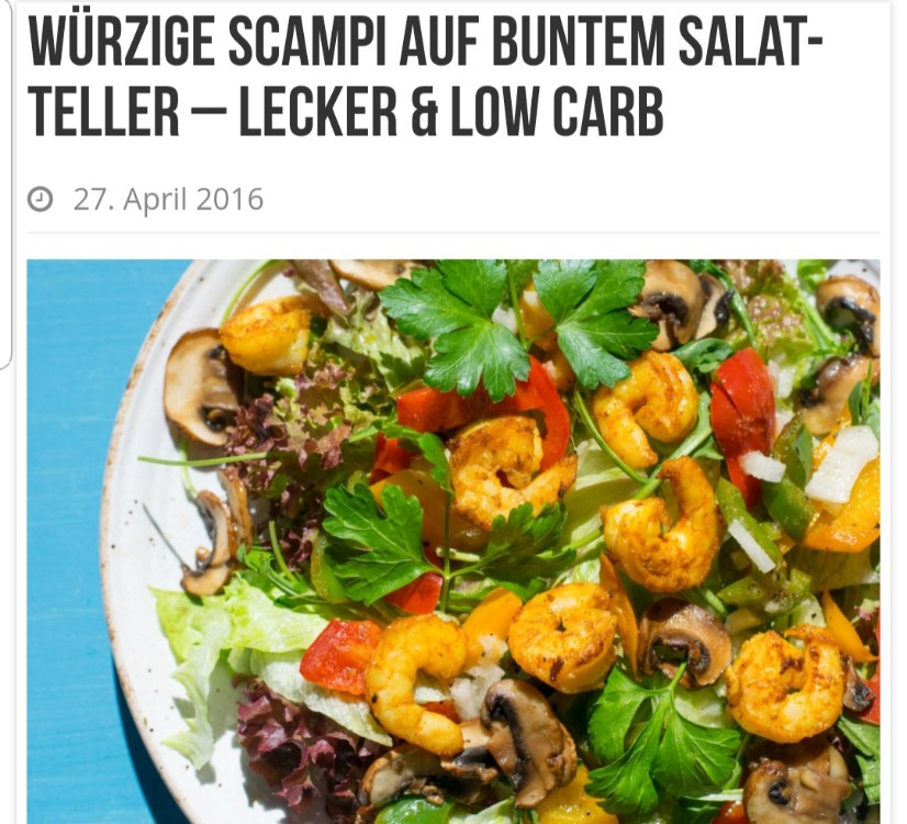 Würzige Scampi auf buntem Salatteller Benni, Low Carb Benni von  | Hochgeladen von: NinaReischl91
