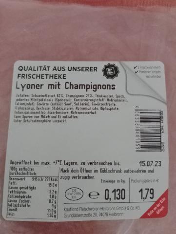 Lyoner  mit Champignons, Frische Theke Kaufland von fresssack | Hochgeladen von: fresssack