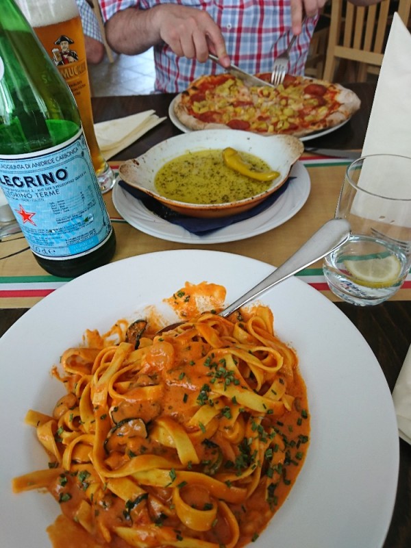 Tagliatelle Gamberetti, Shrimps, Romanobohnen von Katzi63 | Hochgeladen von: Katzi63