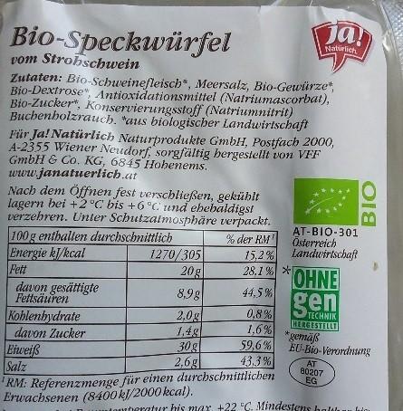 Bio-Speckwürfel, vom Freilandschwein | Hochgeladen von: Tahnee