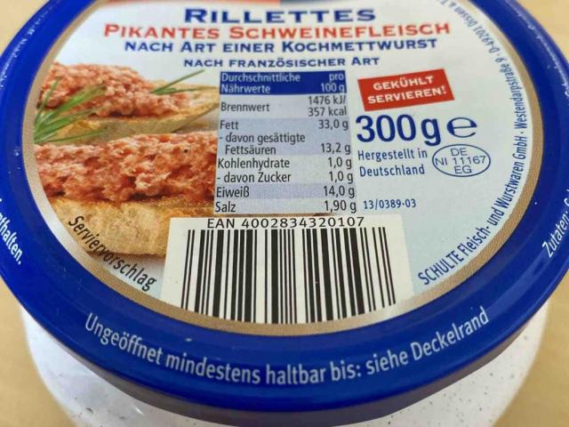 Rillettes, Pikantes Schweinefleisch von Micha3004 | Hochgeladen von: Micha3004